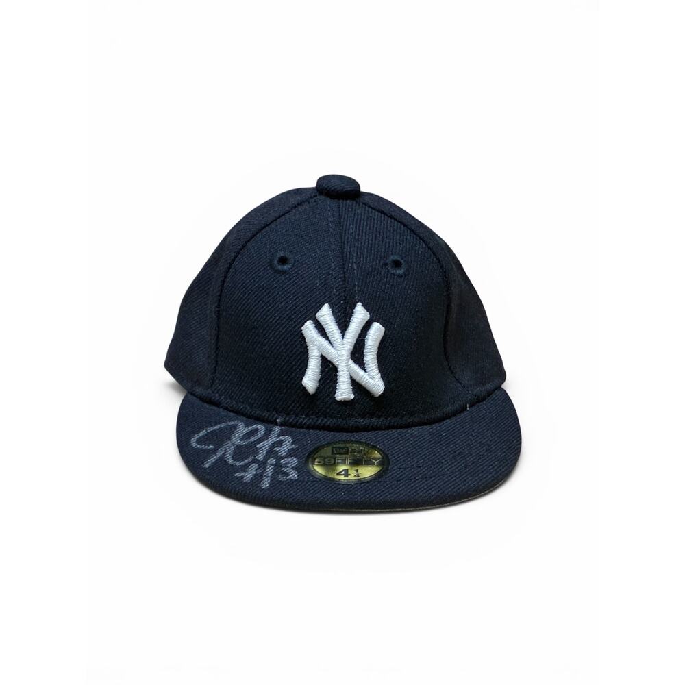 New Era Hat Autographed by Alex Rodriguez Player 13 From The Yankee Sz 4 1/4 New